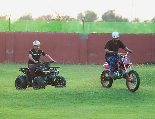 ATV and dirt bike action together at Roadies Rostel ARC Resort adventure zone
