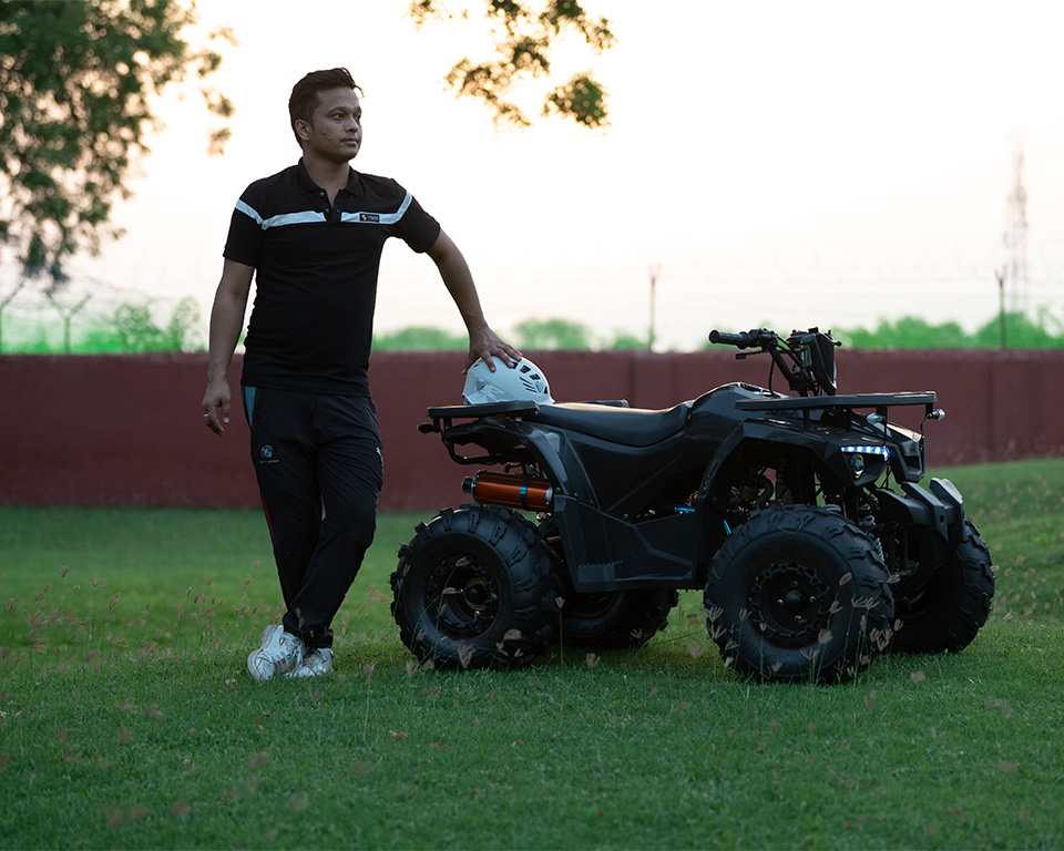 Thrilling ATV ride at Roadies Rostel ARC Resort adventure zone near Ahmedabad