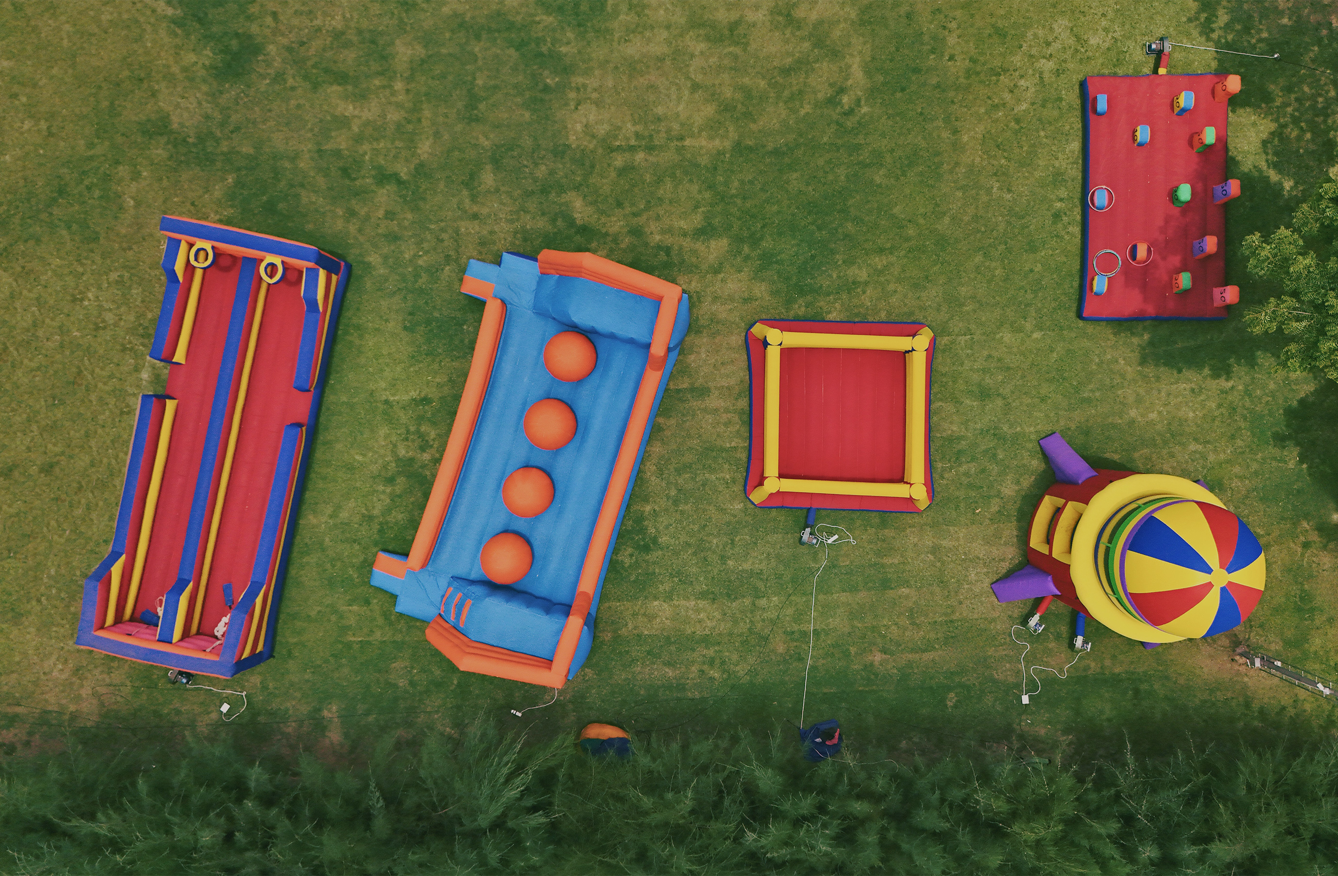 Signage at inflatable park zone at Roadies Rostel ARC Resort near Ahmedabad