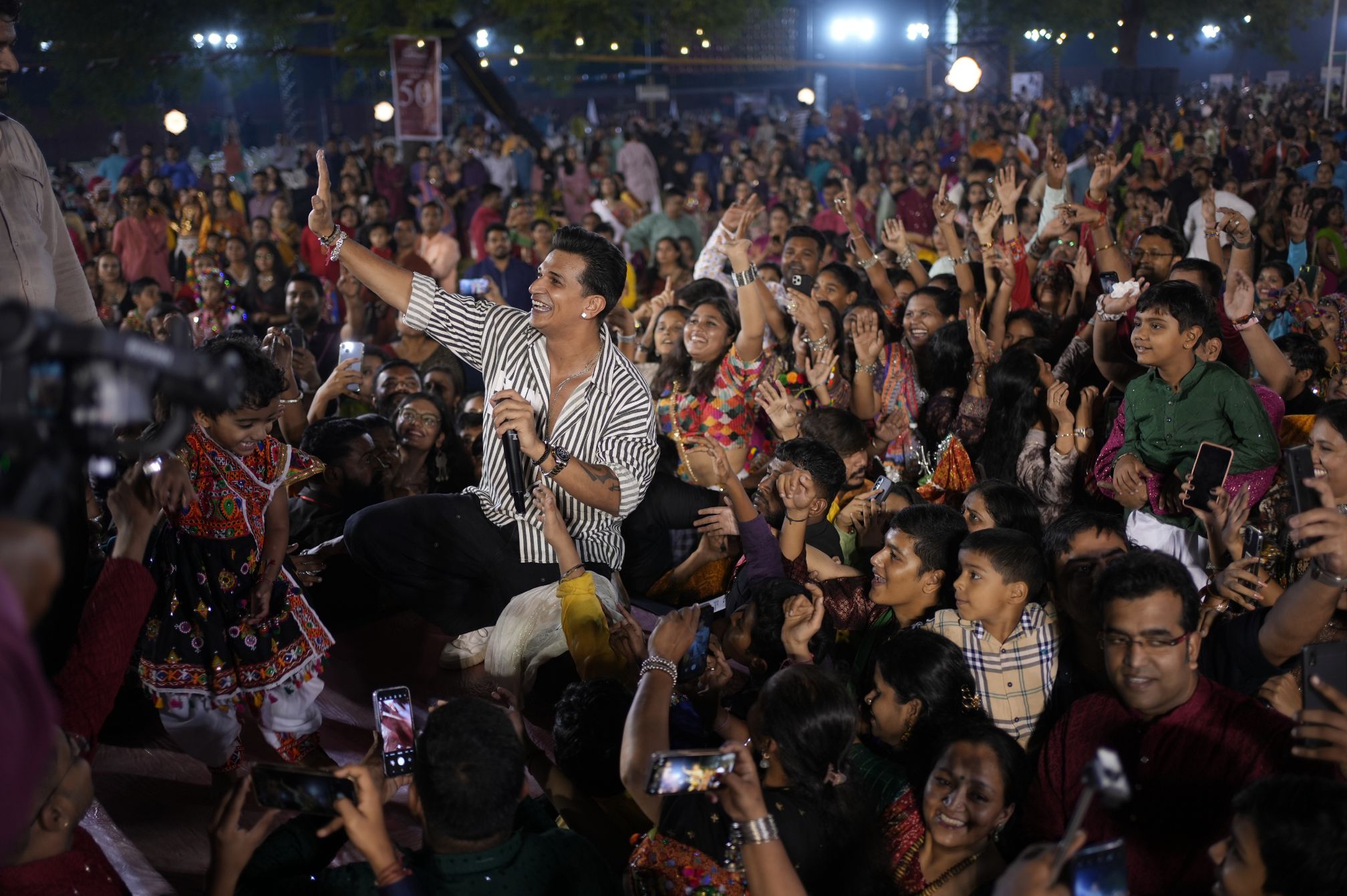 Colorful Navratri celebration at Roadies Rostel ARC Resort near Ahmedabad