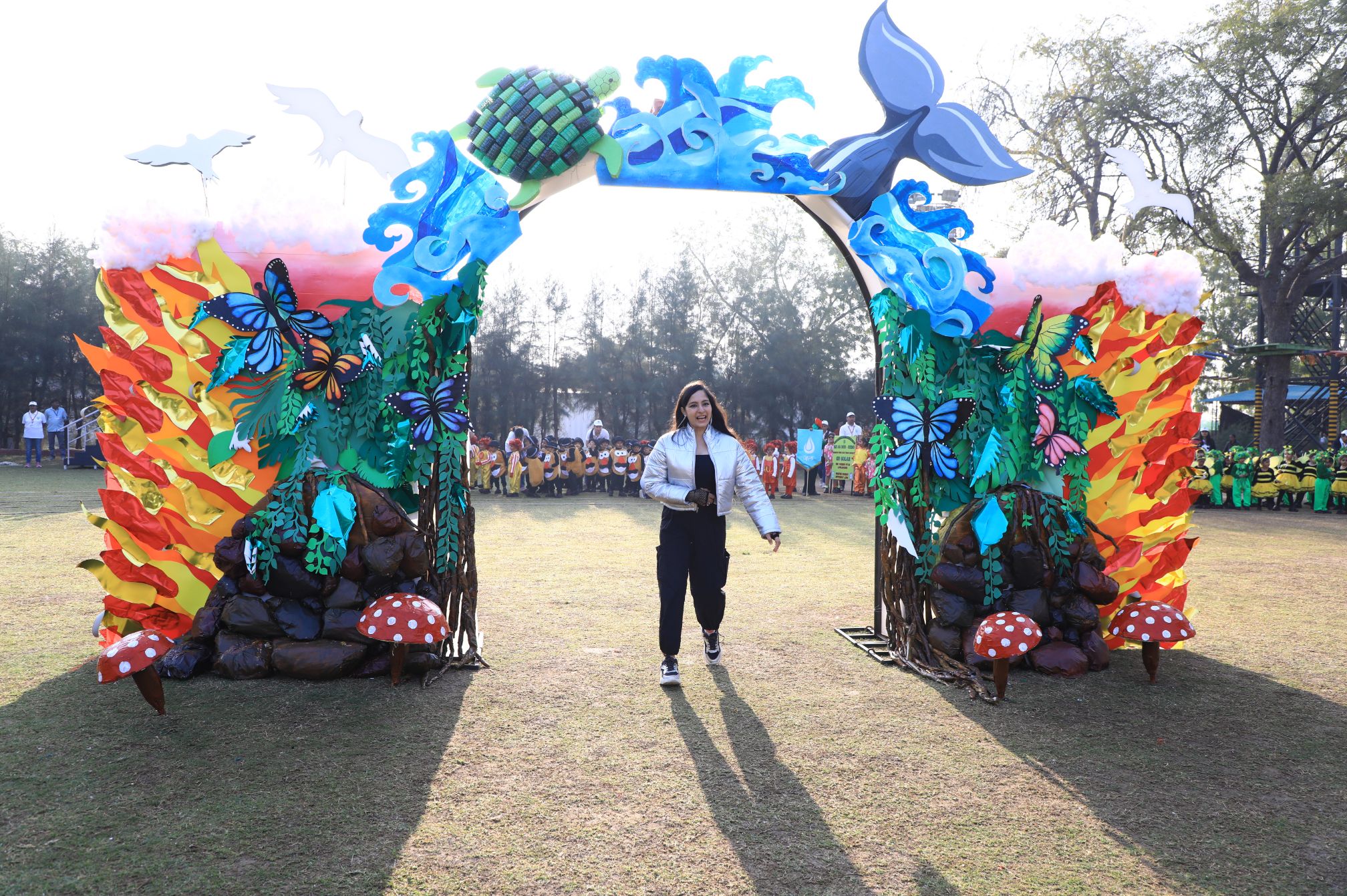 School sports day event venue at Roadies Rostel ARC Resort near Ahmedabad