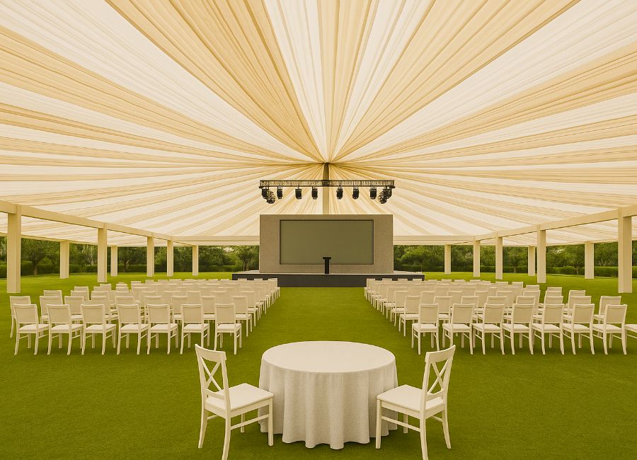 Aangan front lawn event venue at Roadies Rostel ARC Resort near Ahmedabad