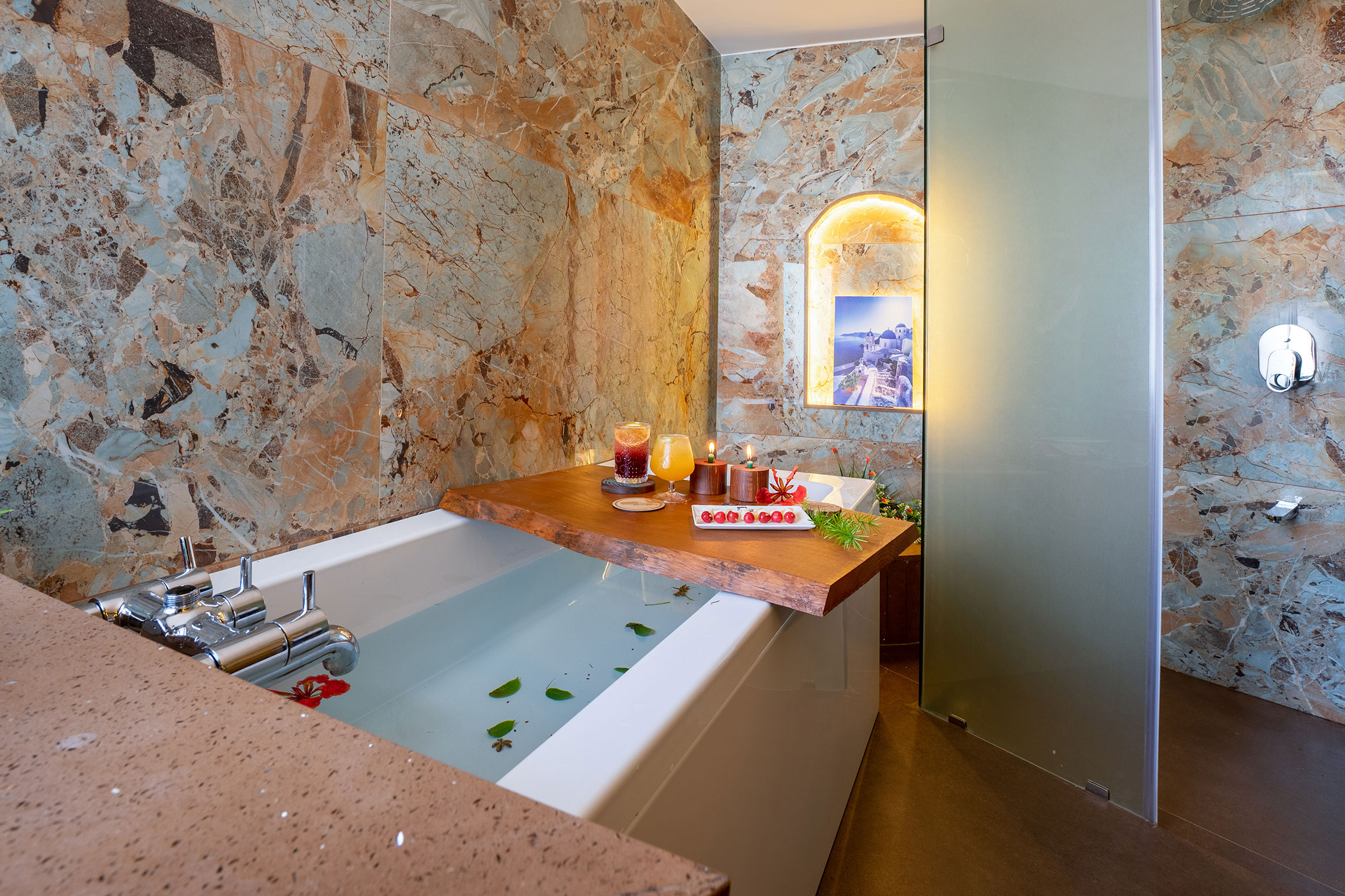 Chic interior design of the Superior Suite at Roadies Rostel ARC Resort Ahmedabad